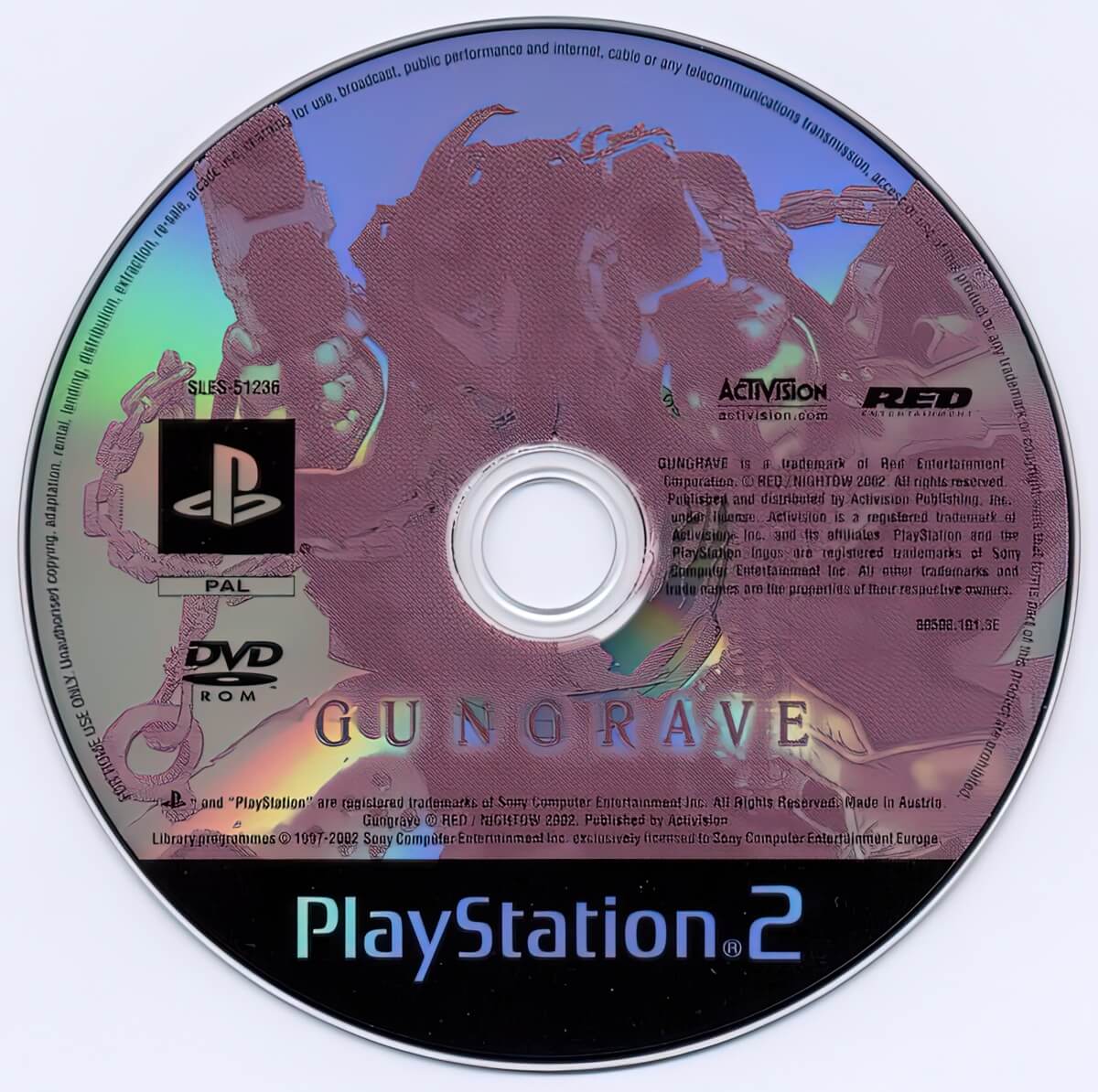 Лицензионный диск Gungrave для PlayStation 2